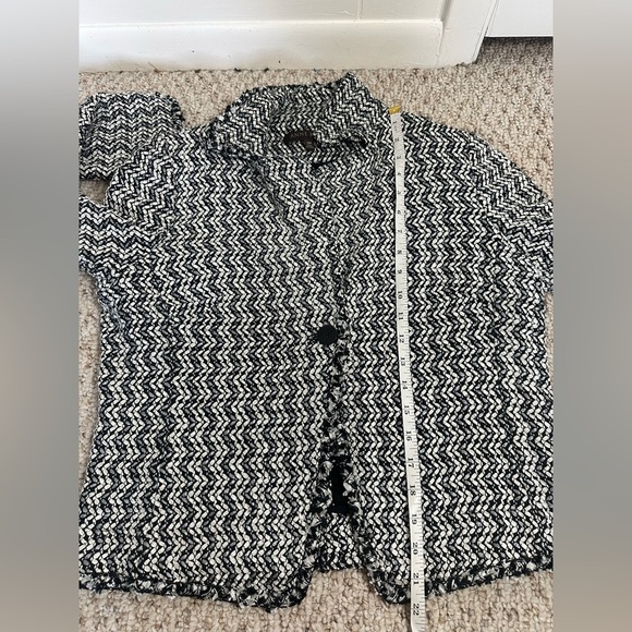 Anne Klein Black and White Blazer with Geometric Pattern 10P - Picture 8 of 14